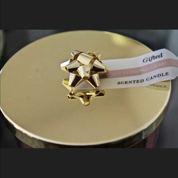 DW HOME CANDLE PEPPERMINT LEAF CANDLE RICHLY SCENTED NEW 1 WICK HOLIDAY BOW - Picture 3 of 4